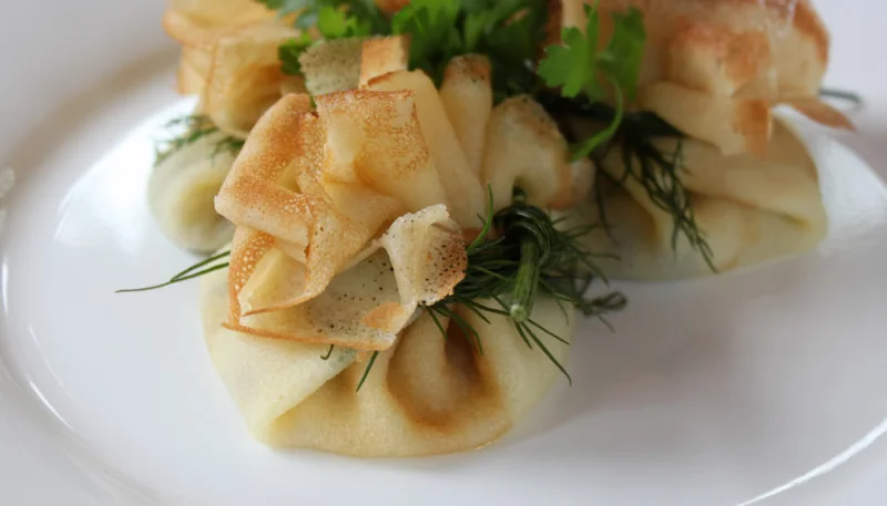 Aumônières de dinde à la crème citronnée