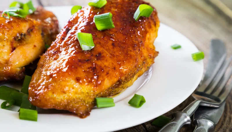 Blancs de poulet sauce au miel et vinaigre balsamique