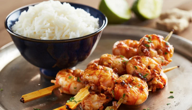Brochettes de crevettes aux épices