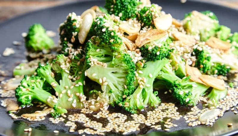 Brocolis rôtis au sésame