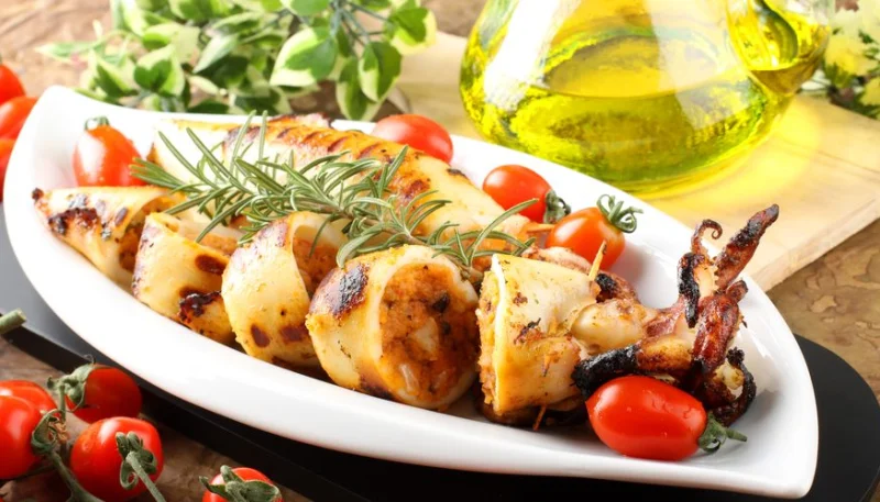 Calamars farcis au chorizo