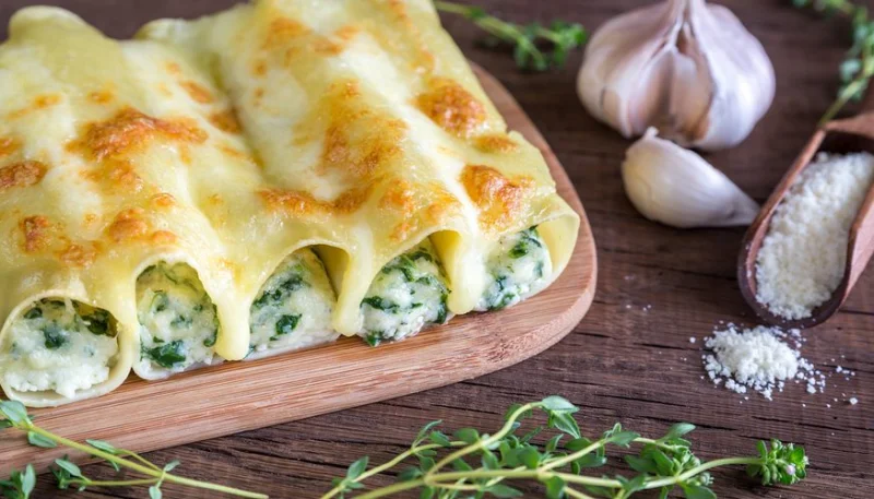 Cannelloni aux courgettes et chèvre frais