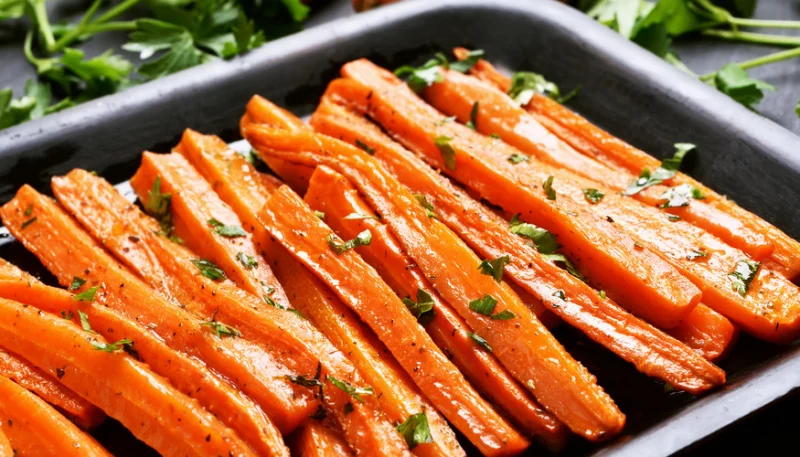 Carottes rôties à l'ail