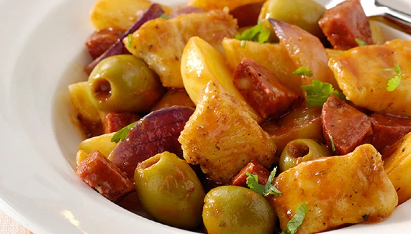 Cassolette de poisson au chorizo