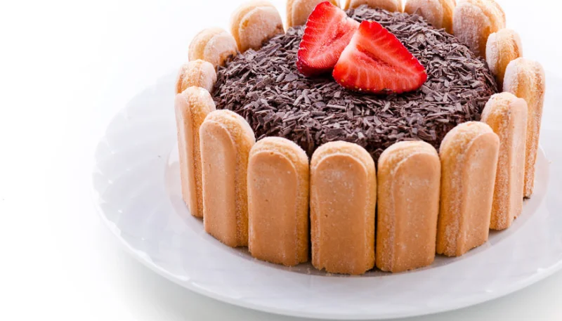 Charlotte au chocolat et noix de coco