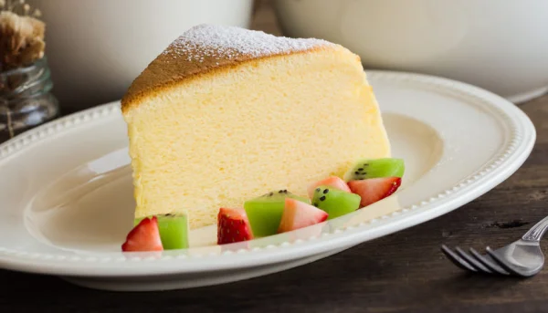 Cheesecake japonais au chocolat blanc