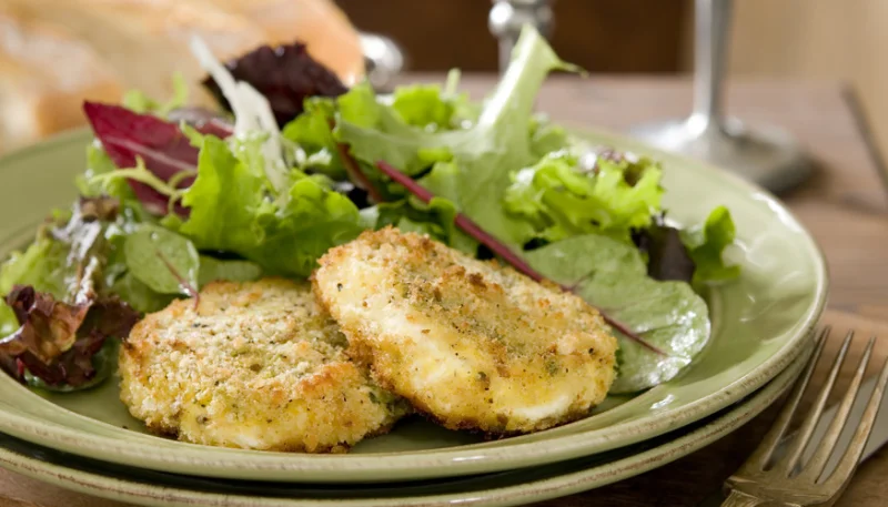 Chèvres chauds panés au sésame