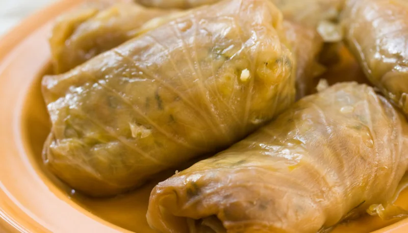 Chou farci au cabillaud