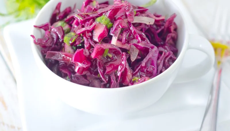 Chou rouge en salade