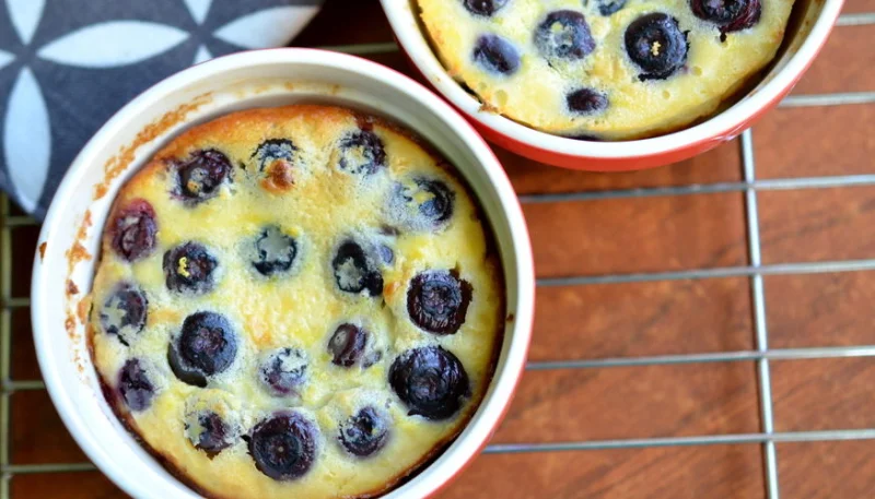 Clafoutis aux myrtilles et citron