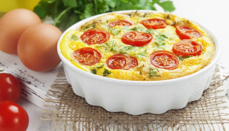 Clafoutis léger aux tomates cerises