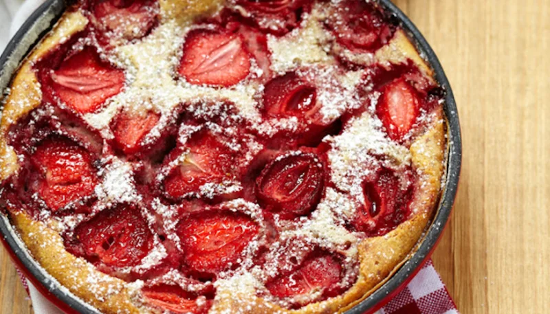 Clafoutis minceur aux fraises