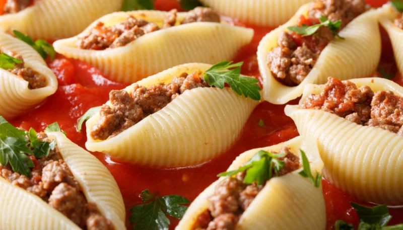 Conchiglioni au bœuf haché