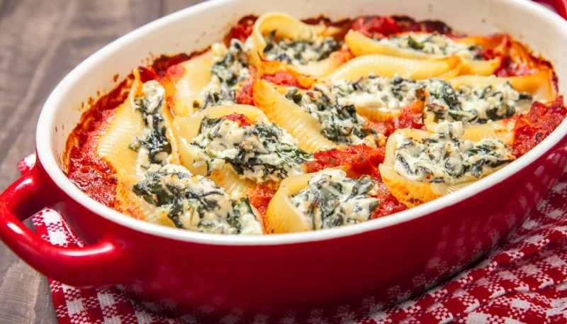 Conchiglioni aux épinards et ricotta