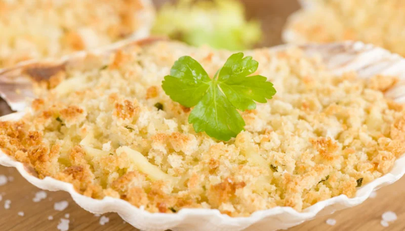 Coquilles Saint Jacques gratinées