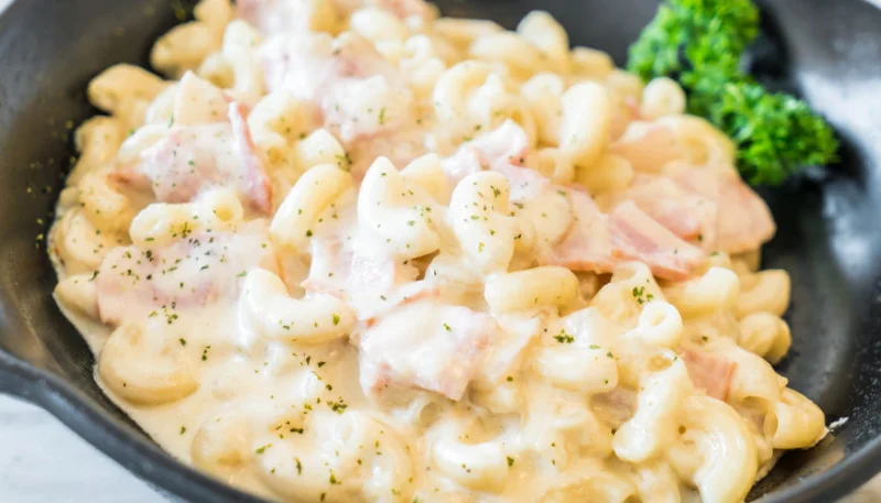 Coquillettes au jambon façon risotto