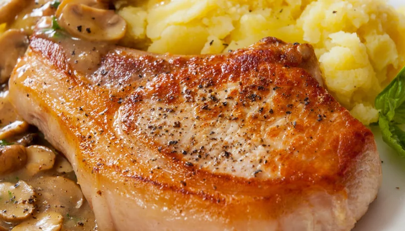 Côte de veau sauce aux champignons