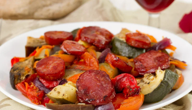Courgettes au chorizo