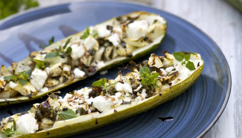 Courgettes farcies au chèvre