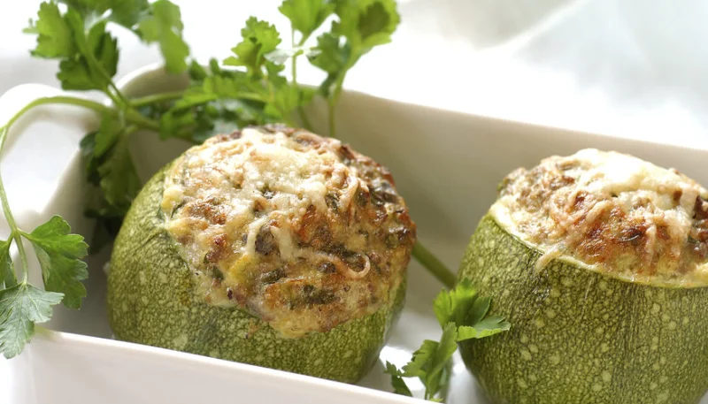 Courgettes rondes farcies au Cookeo