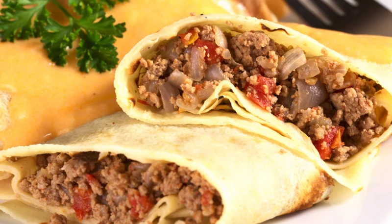 Crêpes farcies à la viande hachée