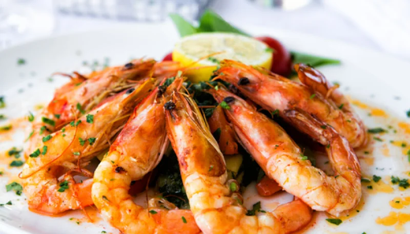 Crevettes à l'orange