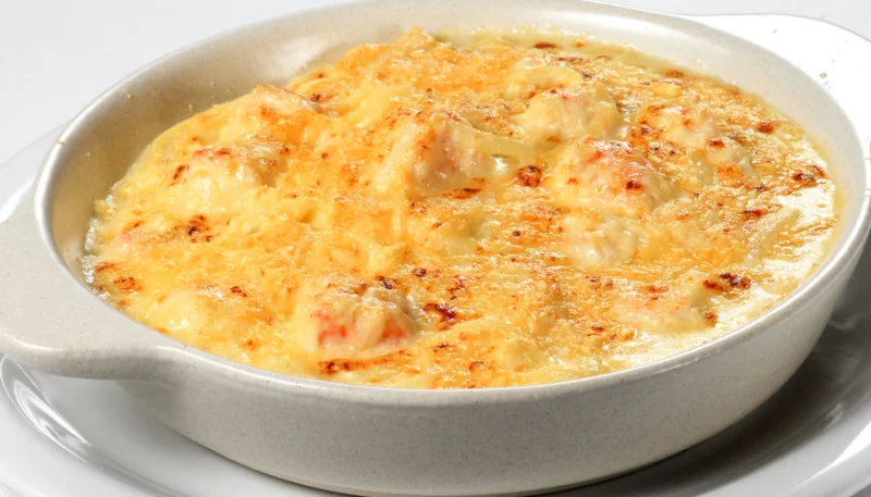 Crevettes gratinées au poireau