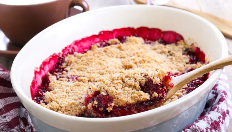 Crumble aux cerises