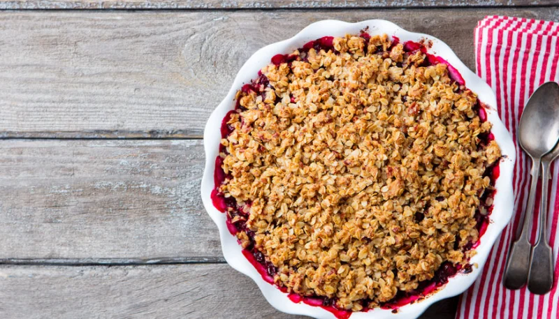 Crumble aux framboises