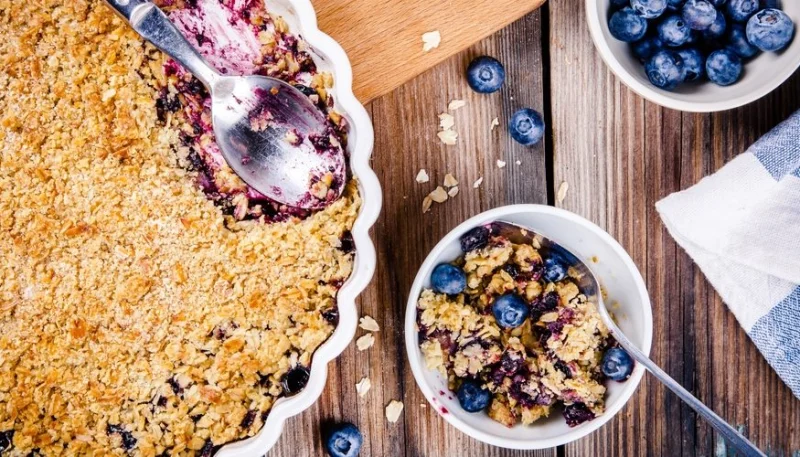 Crumble de myrtilles