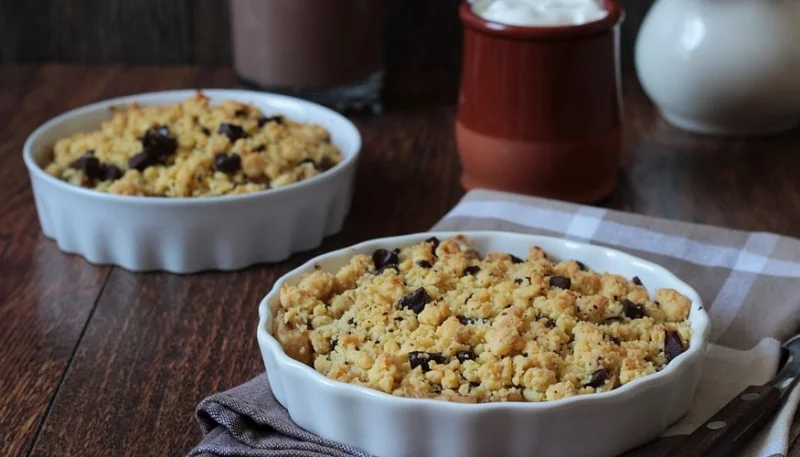 Crumble de pommes au chocolat