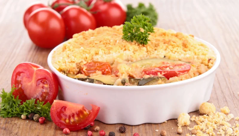 Crumble de tomates et mozzarella