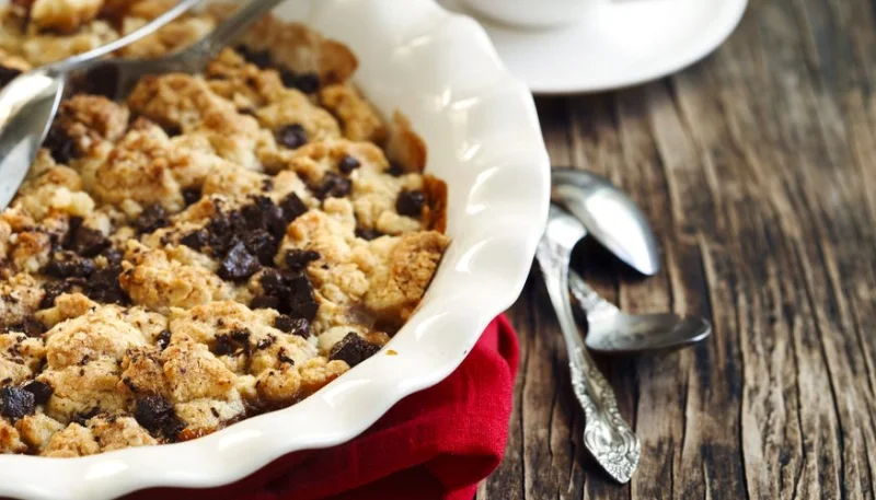 Crumble poire chocolat