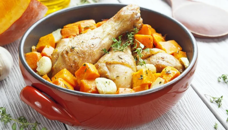 Cuisses de poulet au potiron