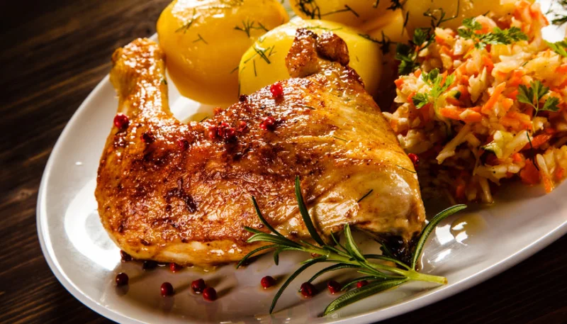 Cuisses de poulet rôties aux groseilles