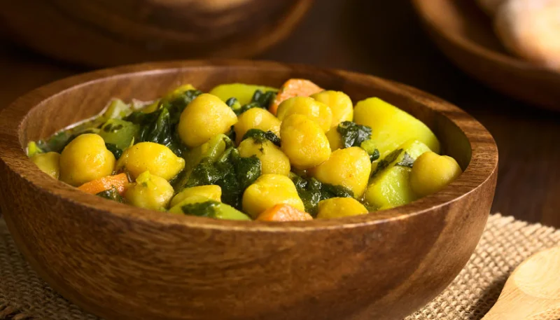 Curry de chou kale et pommes de terre