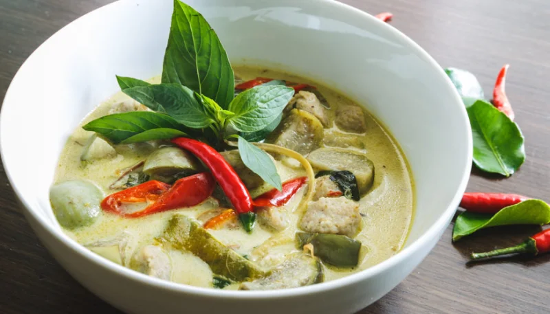 Curry vert de poulet