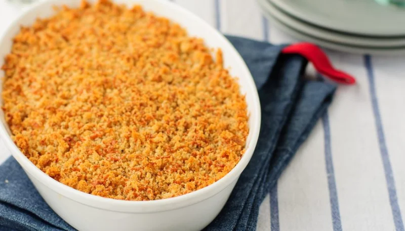 Dos de cabillaud, crumble de chorizo et parmesan