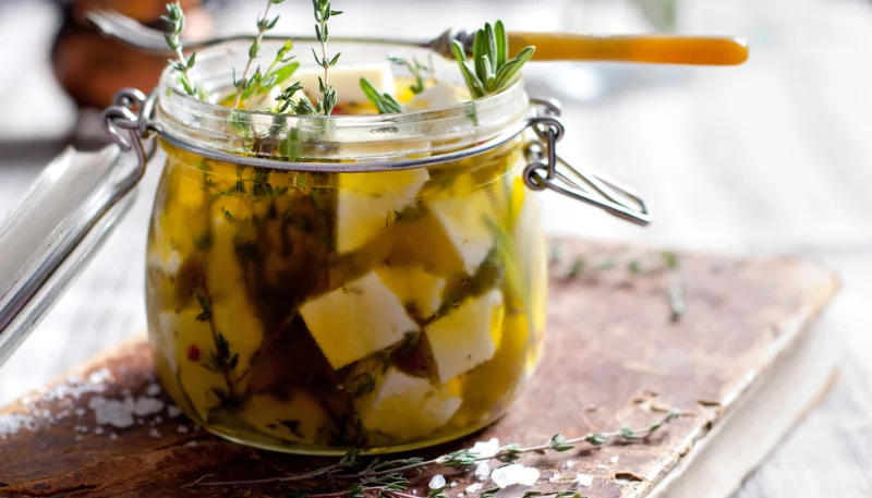 Feta marinée