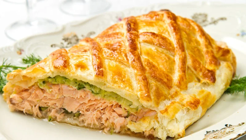 Feuilleté saumon épinards