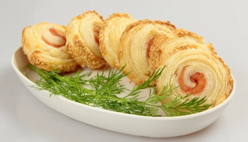 Feuilletés de saumon au sésame