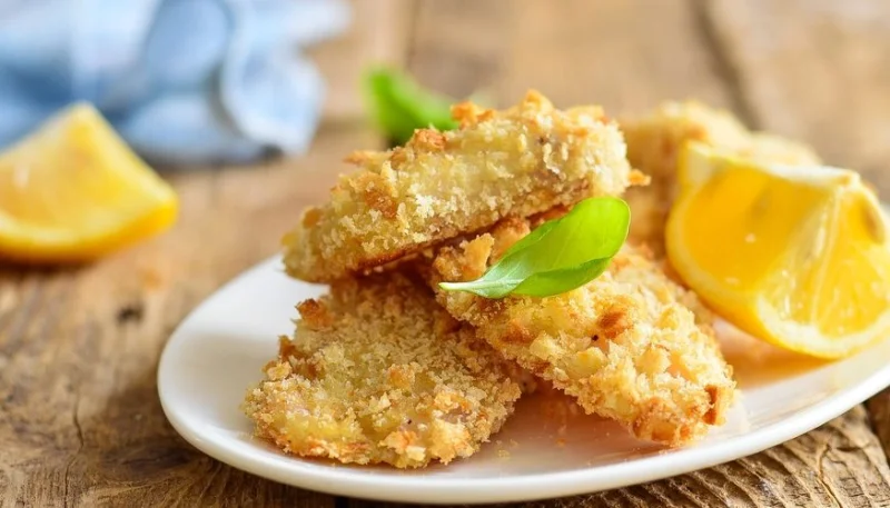 Filets de merlan panés aux amandes