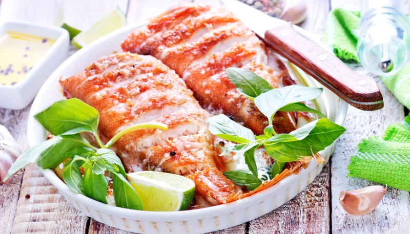 Filets de rouget grillés au citron