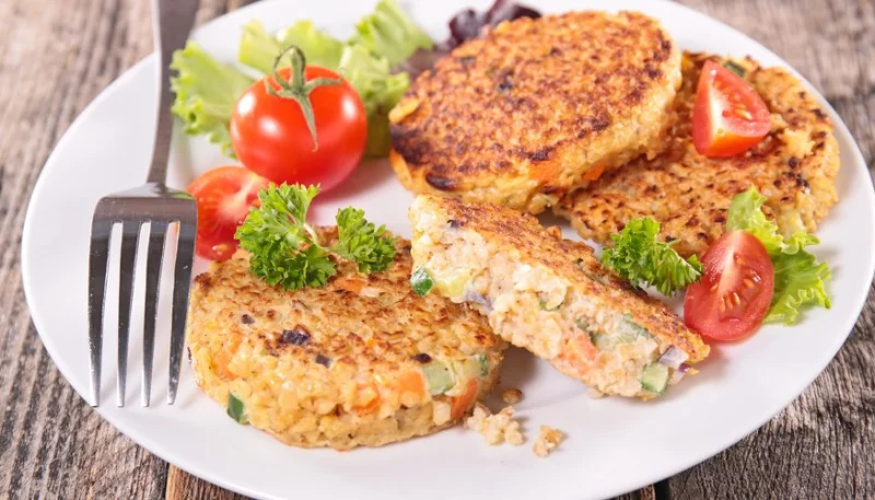 Galettes de quinoa aux légumes