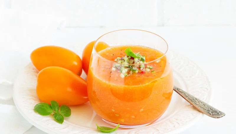 Gaspacho de tomates jaunes