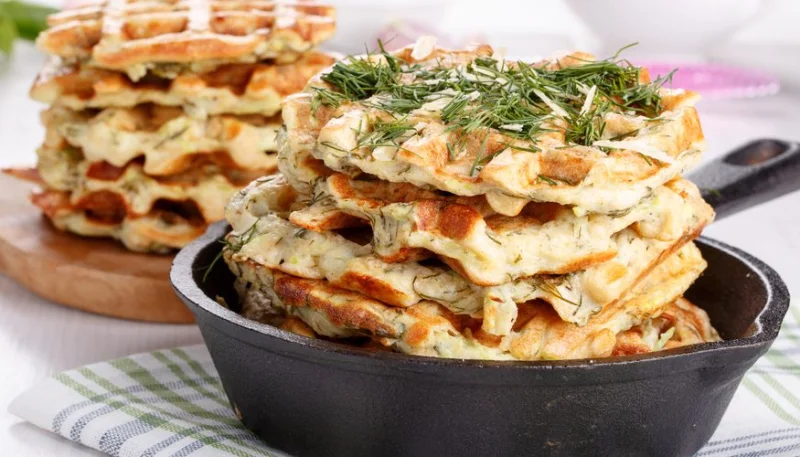 Gaufres salées au chèvre