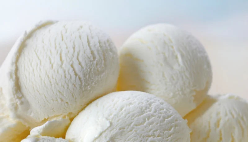 Glace à la vanille sans sorbetière