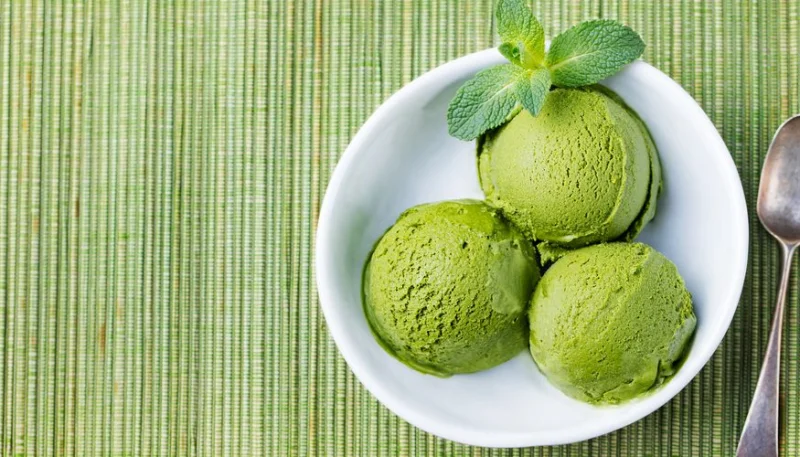 Glace au thé vert sans sorbetière