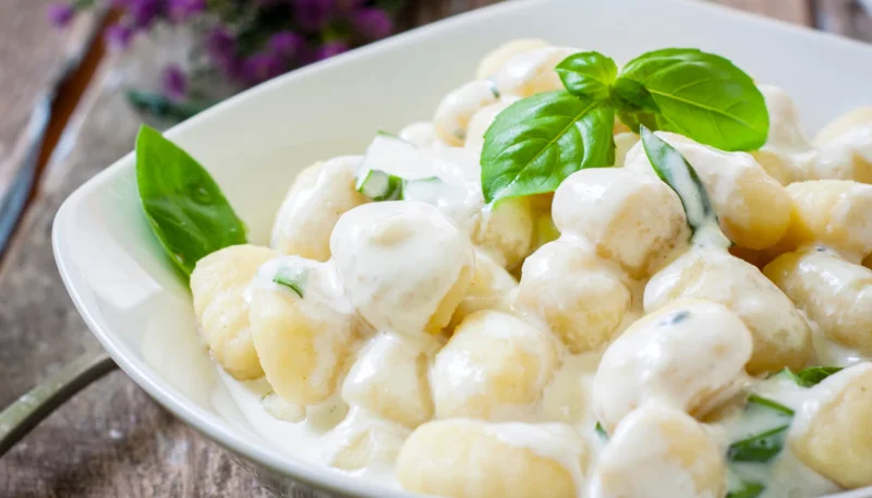 Gnocchi à la crème fraîche et citron