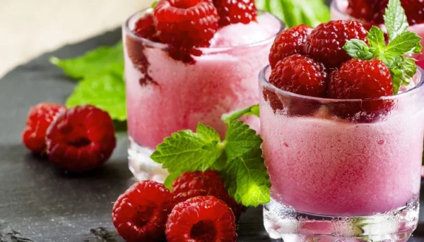 Granité de framboises